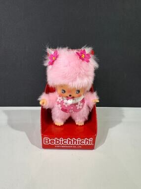 Sekiguchi Monchhichi Bebichhichi Sakura Cherry Blossom girl plush doll NWT